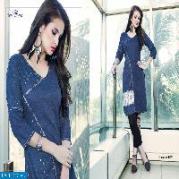 Flashy Wholesale Ready made Denim kurtis